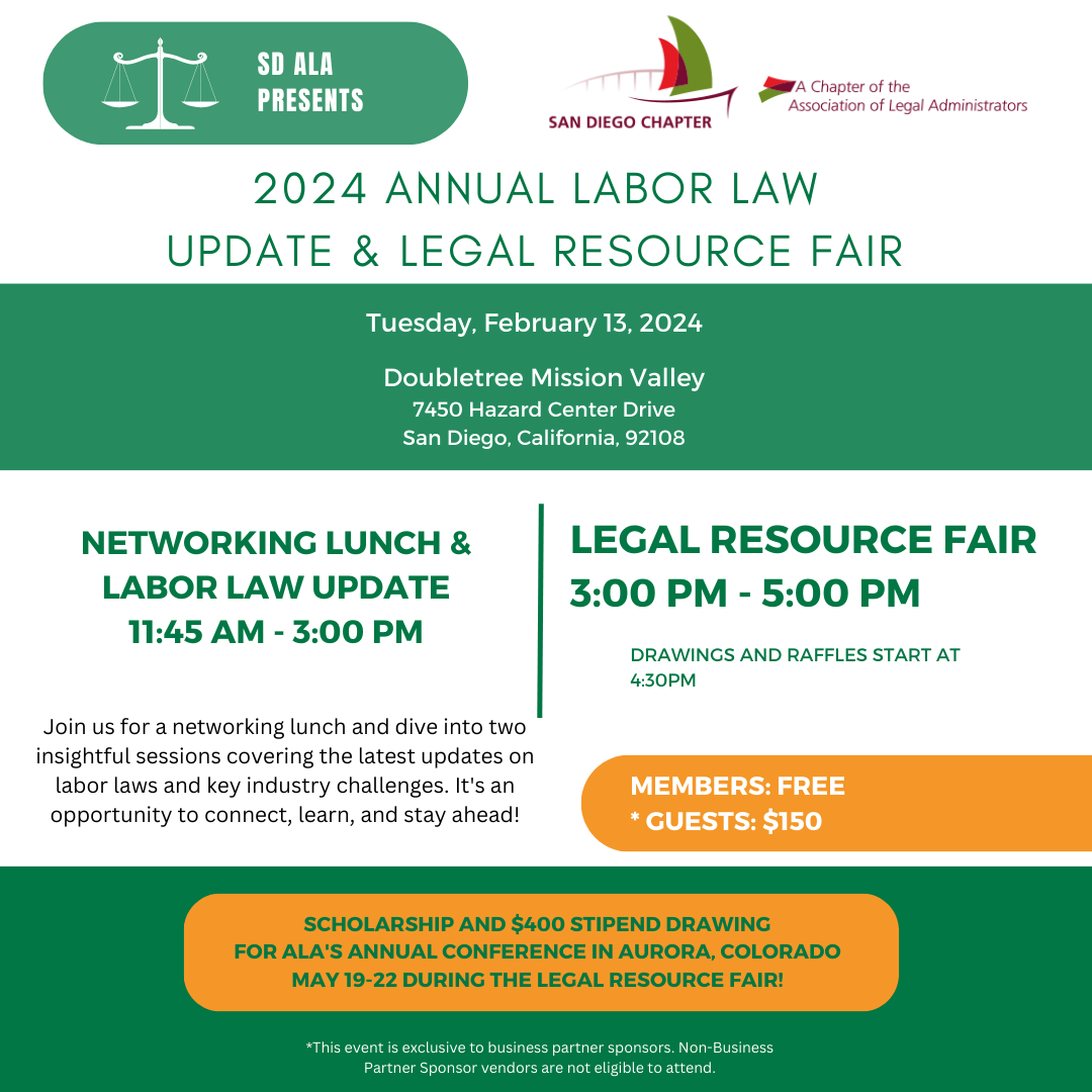 Labor Law Update/Legal Resource Fair ALA San Diego